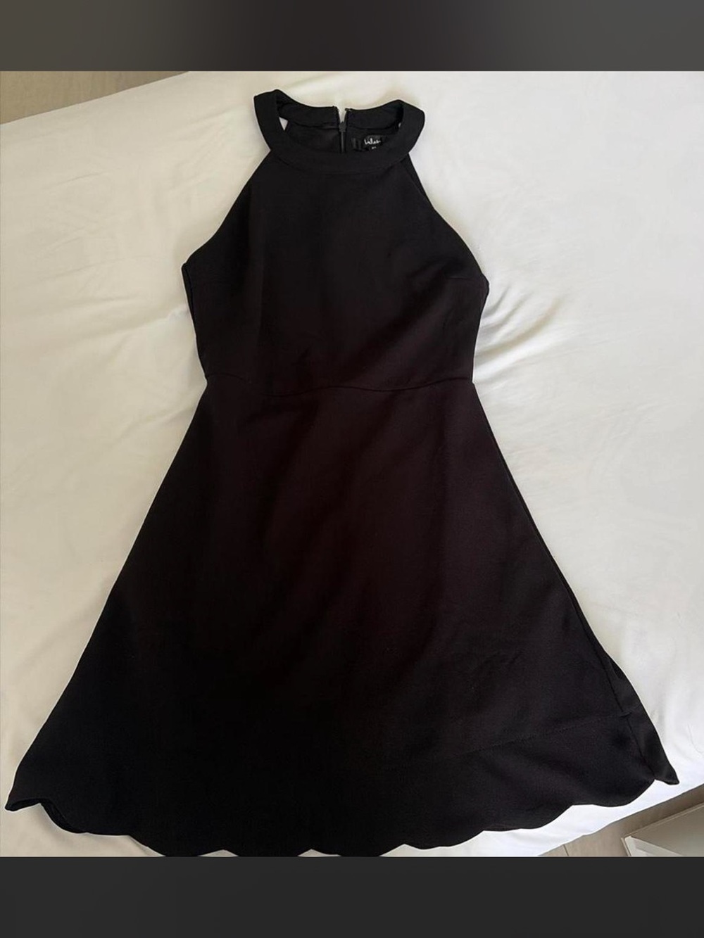 Black Halter Neck A-Line Dress - Classic Women's Dress